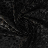 Black Tone-on-Tone Animal Print Mesh, Polyester