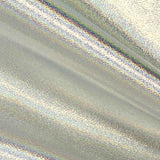Polyester Stretch Knit Fabric, 247 gsm, 155 cm — White — texture