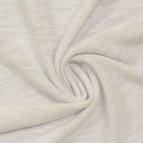 Slub Polyester Stretch Jersey Knit Fabric, 273 gsm, 164 cm — White