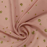 Gold Glitter-Dot Chiffon, Polyester