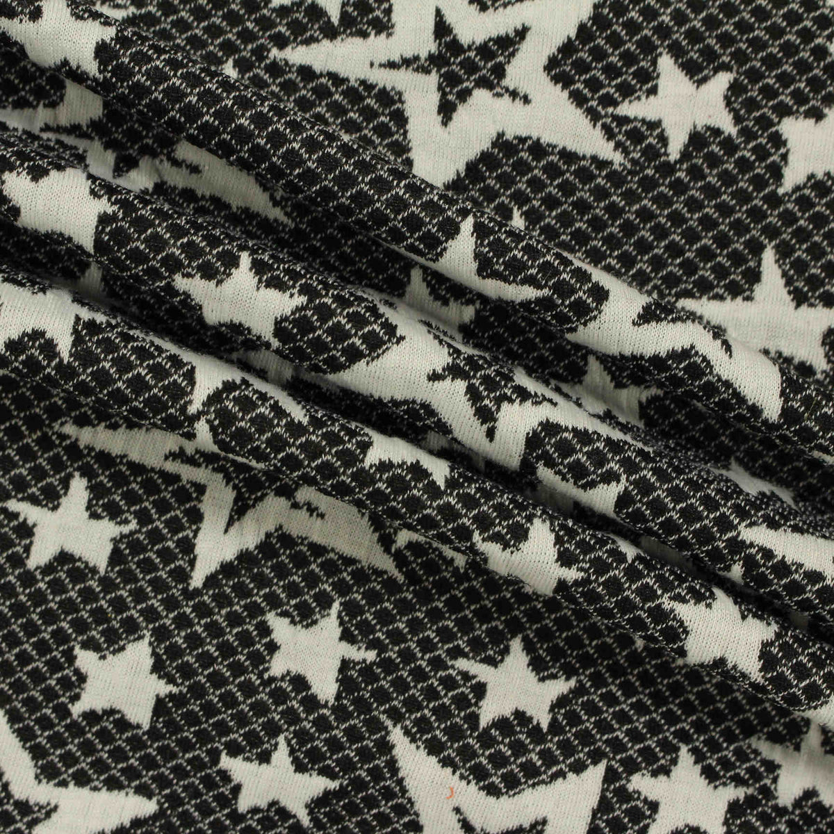 Black Stars Jacquard, Polyester, 218 gsm
