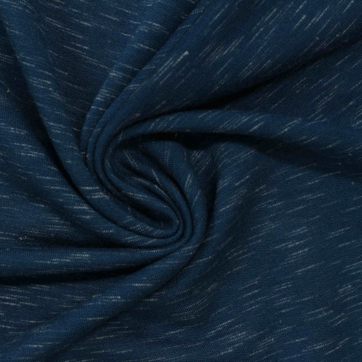 Dark Blue Marl French Terry, Viscose, 330 gsm