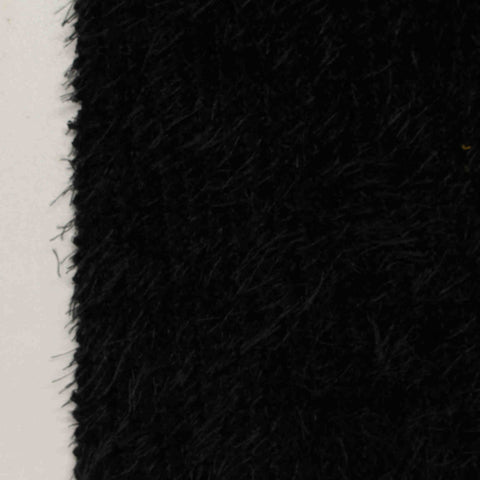 100% Polyester Chenille Fabric, 440 gsm, 185 cm — Black