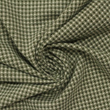 Green Check Jersey Knit, Poly-Cotton