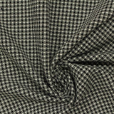 Black Check Jersey Knit, Poly-Cotton