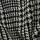 Black Houndstooth Jacquard, Poly-Viscose — texture