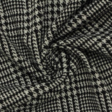 Black Houndstooth Jacquard, Poly-Viscose