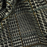Black Plaid Interlock Knit, Poly-Viscose — texture