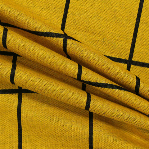 Black Grid Jacquard, Polyester, 282 gsm