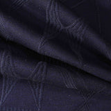 Navy Geometric-Diamond Scuba Knit, Poly-Viscose