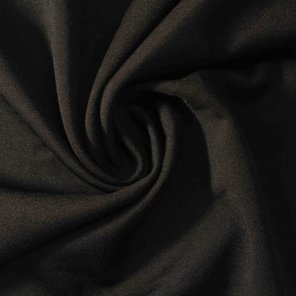 Polyester Stretch Ponte Knit Fabric, 250 gsm, 160 cm — Black