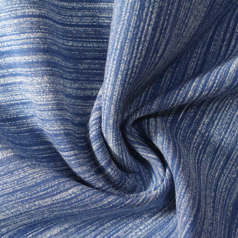 Blue Marl Scuba Knit, Poly-Viscose, 340 gsm