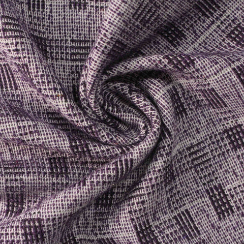 Purple Abstract-Grid Bouclé, Polyester