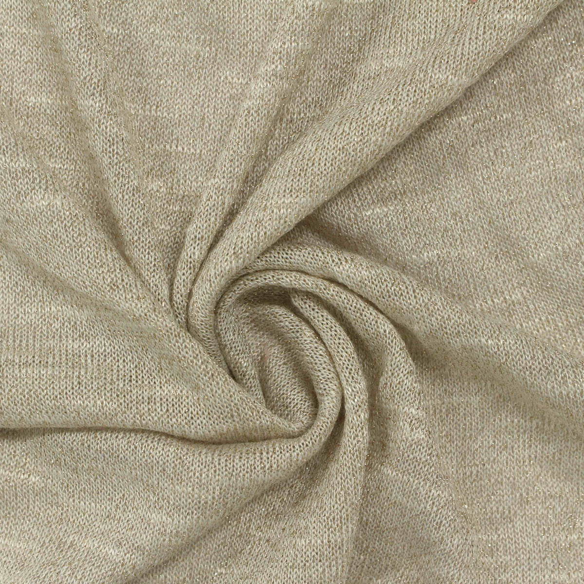 Beige Marl Jersey Knit, Viscose-Poly, 178 gsm