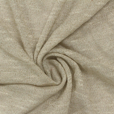 Beige Marl Jersey Knit, Viscose-Poly, 178 gsm