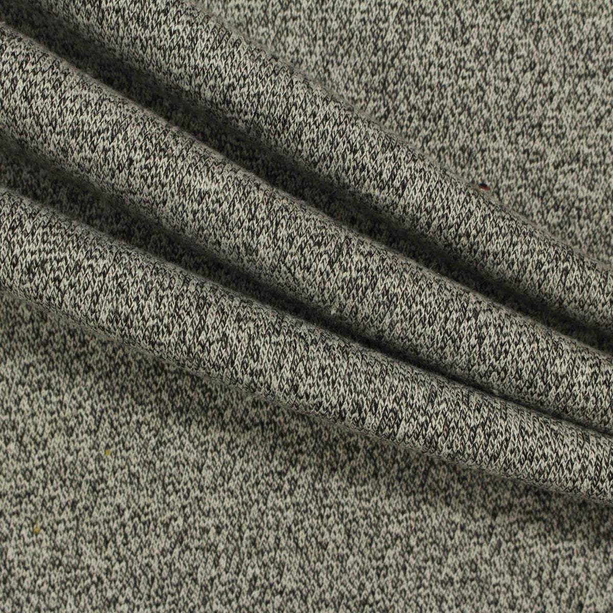 Dark Grey Fine-Marl French Terry, Cotton-Poly, 320 gsm