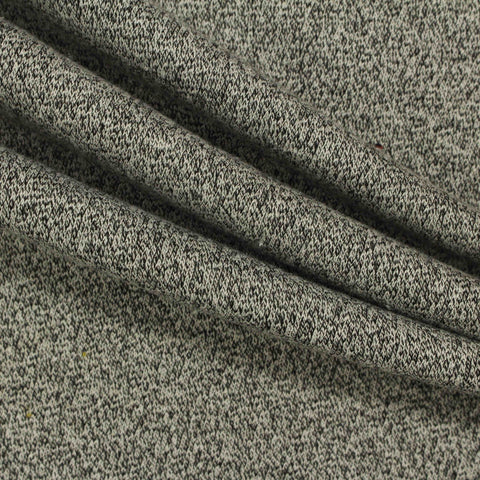 Dark Grey Fine-Marl French Terry, Cotton-Poly, 320 gsm