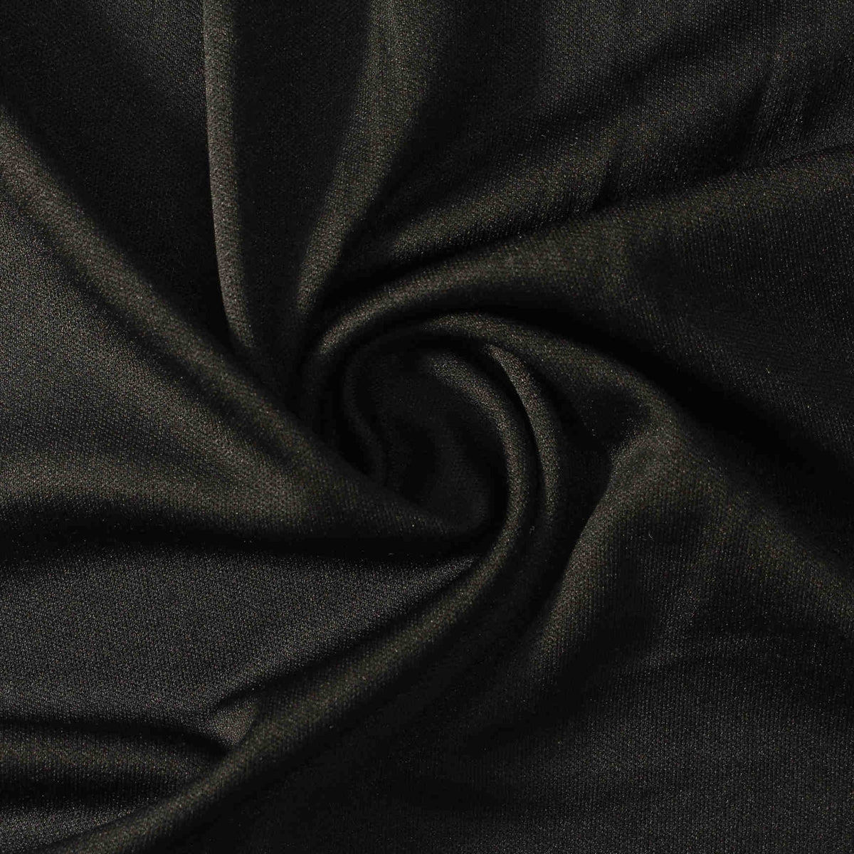 100% Polyester Jersey Knit Fabric, 130 gsm, 155 cm — Black