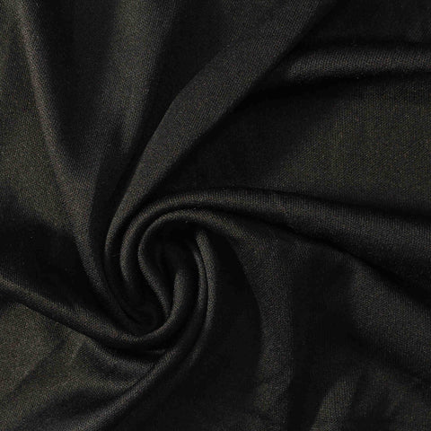 100% Polyester Interlock Knit Fabric, 113 gsm, 155 cm — Black
