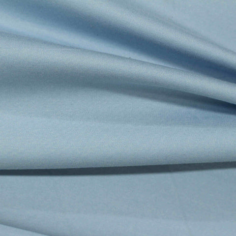 Viscose Nylon Stretch Ponte Knit Fabric, 375 gsm, 165 cm — Blue