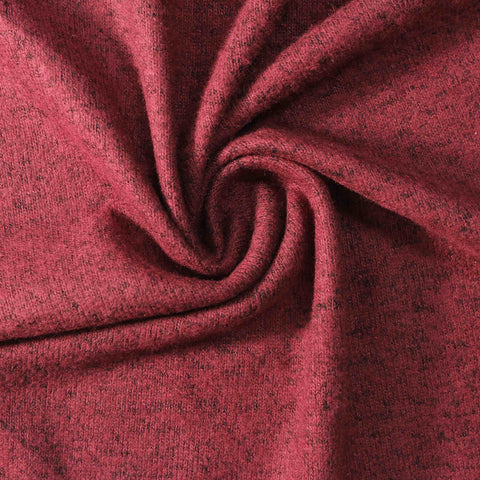 Red Marl Jersey Knit, Viscose-Poly, 230 gsm