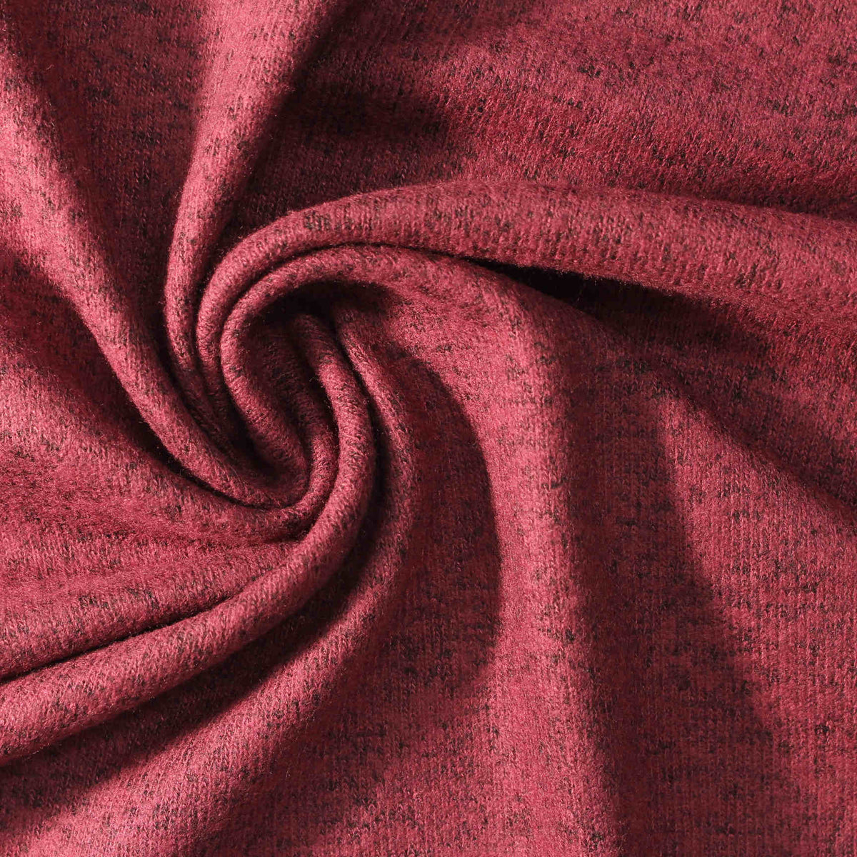 Red Marl Jersey Knit, Viscose-Poly, 256 gsm