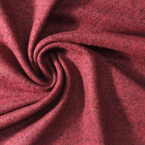 Red Marl Jersey Knit, Viscose-Poly, 256 gsm