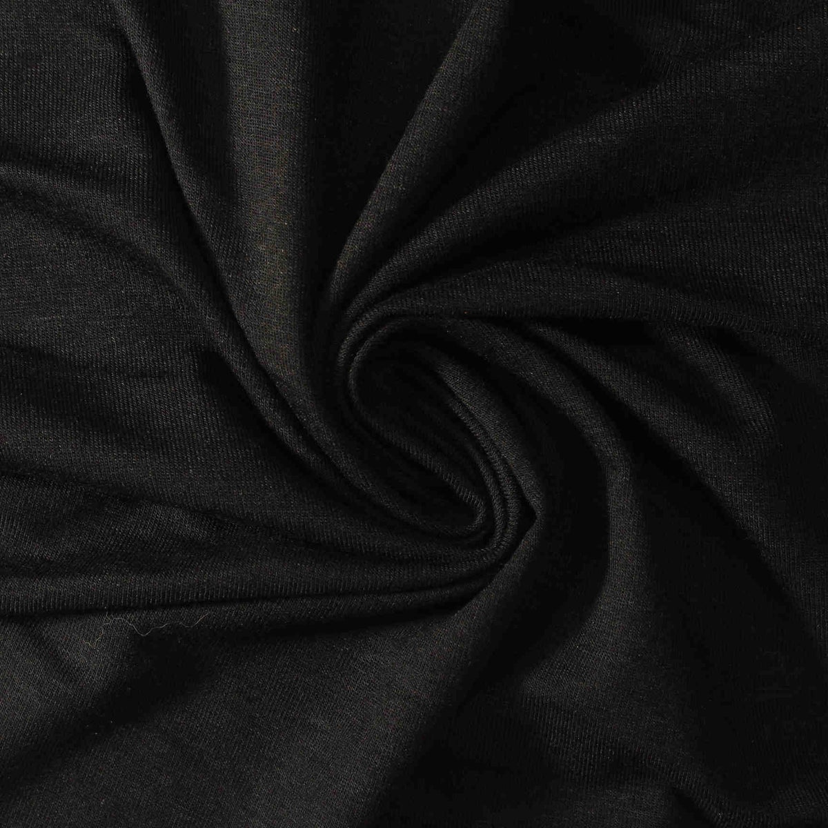Viscose Stretch Jersey Knit Fabric, 178 gsm, 160 cm — Black