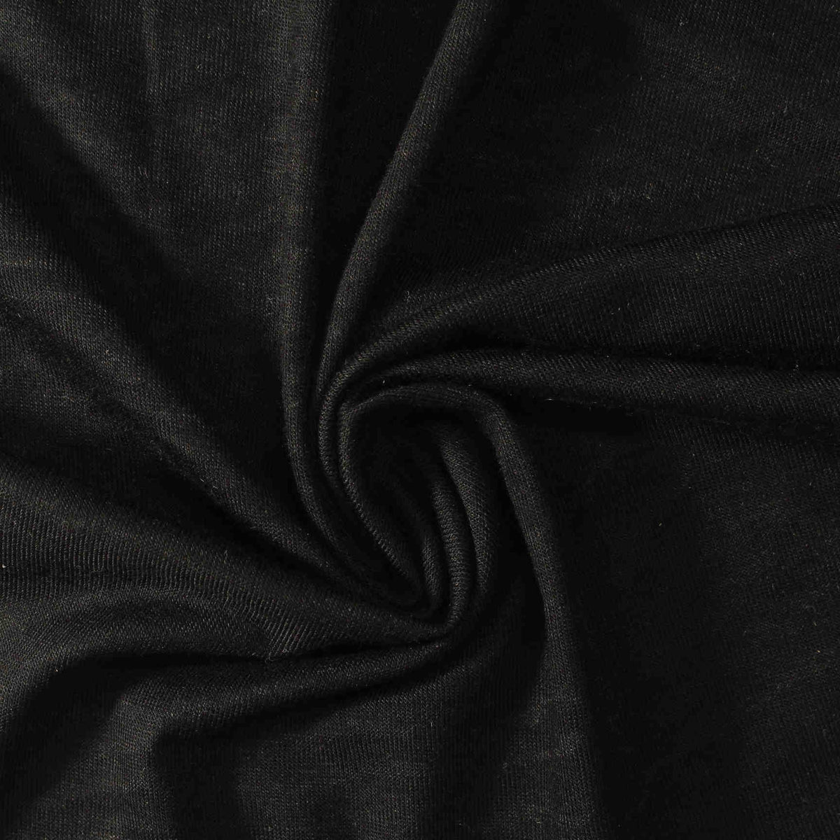 Viscose Stretch Jersey Knit Fabric, 200 gsm, 160 cm — Black