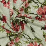 Pink Floral Jersey Knit, Viscose