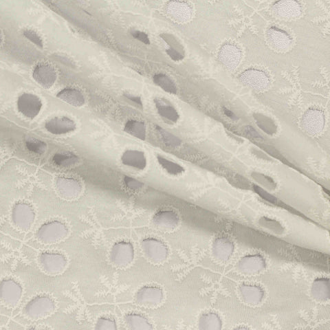 White Floral Knit, Cotton