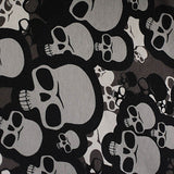 Black Skull Knit, Cotton — texture