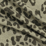 Khaki Leopard Knit, Cotton-Poly