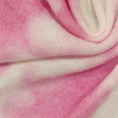 Pink Abstract Jersey Knit, Poly-Viscose