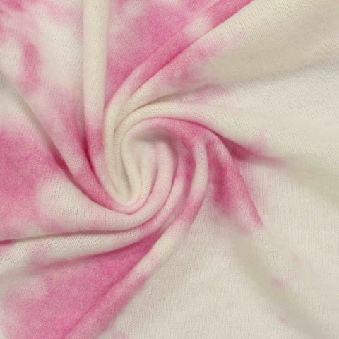 Pink Abstract Jersey Knit, Poly-Viscose