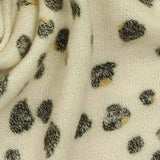 Cream Animal Print Jersey Knit, Viscose-Poly — texture