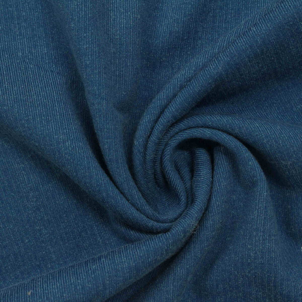 Cotton Polyester Stretch Velvet Fabric, 280 gsm, 157 cm — Blue