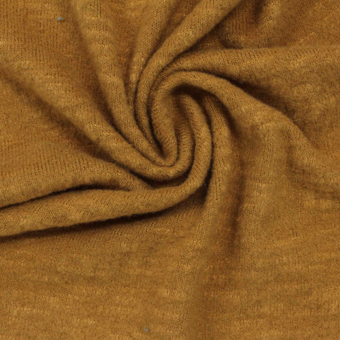 Mustard Marl Jersey Knit, Viscose-Poly, 186 gsm
