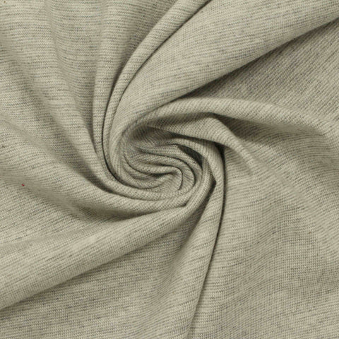 Light Grey Marl Jersey Knit, Cotton-Poly, 170 gsm