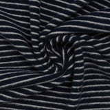 Navy Horizontal-Stripe Jersey Knit, Poly-Viscose