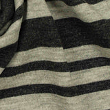 Dark Grey Horizontal-Stripe Jersey Knit, Cotton-Poly — texture