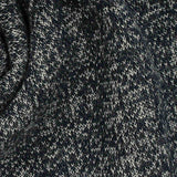 Dark Blue Marl French Terry, Cotton-Poly — texture