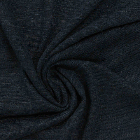 Dark Blue Heathered-Marl Jersey Knit