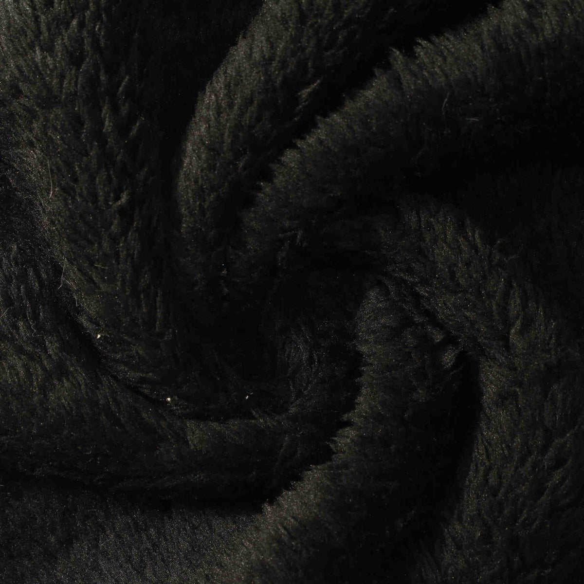 100% Polyester Interlock Knit Fabric, 265 gsm, 147 cm — Black