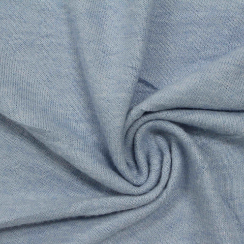 Light Blue Marl Jersey Knit, Poly-Viscose, 156 gsm
