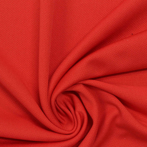 100% Polyester Birdseye Knit Fabric, 153 gsm, 157 cm — Red