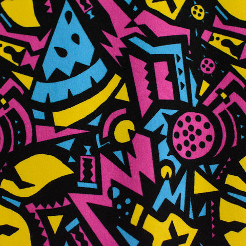 Printed Cotton Stretch Jersey Knit Fabric, 180 gsm, 170 cm — Multi