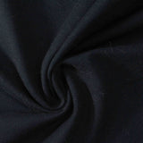 Brushed Cotton Polyester Stretch Knit Fabric, 300 gsm, 160 cm — Navy