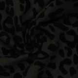 Green Tone-on-Tone Leopard Knit, Cotton-Poly