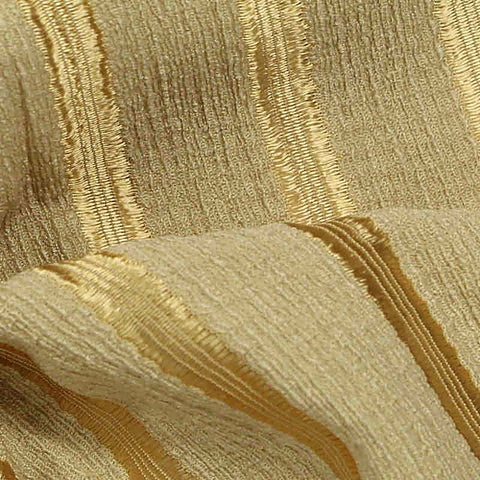 Beige Vertical-Stripe Crepe, Viscose